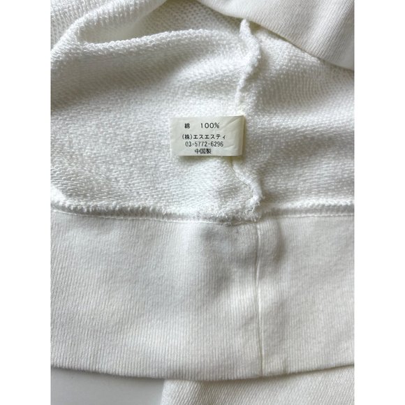 Rustic Charm Women's Japanese Crewneck Wolf Sweater in White - Picture 6 of 6